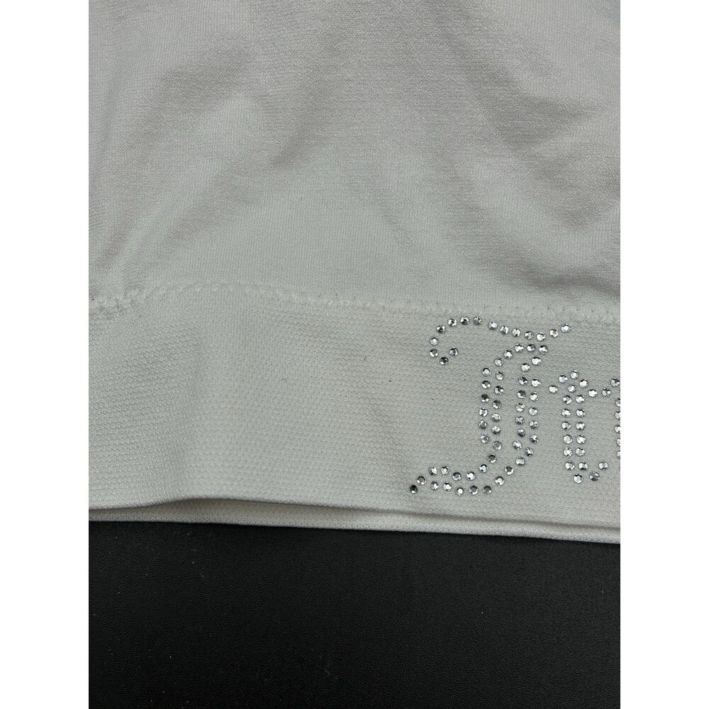 Juicy Couture White Sports Bra/Bralette Rhinestones & Padded Size 1X - Picture 3 of 6